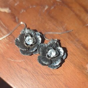 Premier Designs Black Floral Earrings